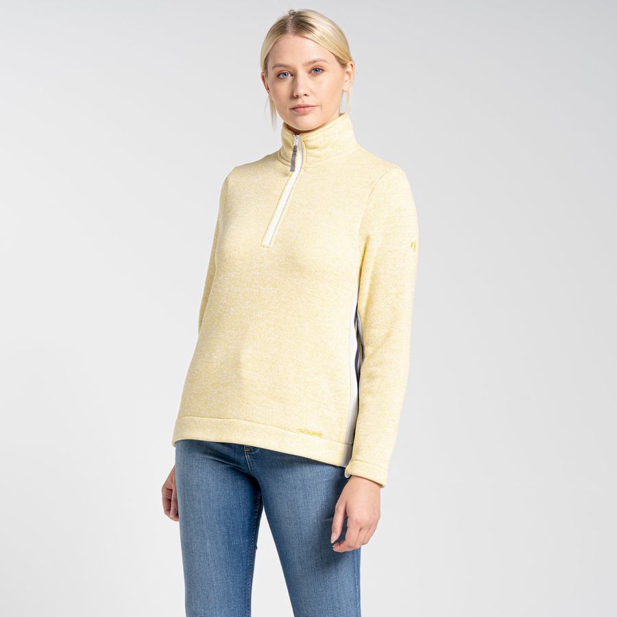 Women's Craghoppers Pinalla Half Zip Sweaters Yellow | KGB441HO