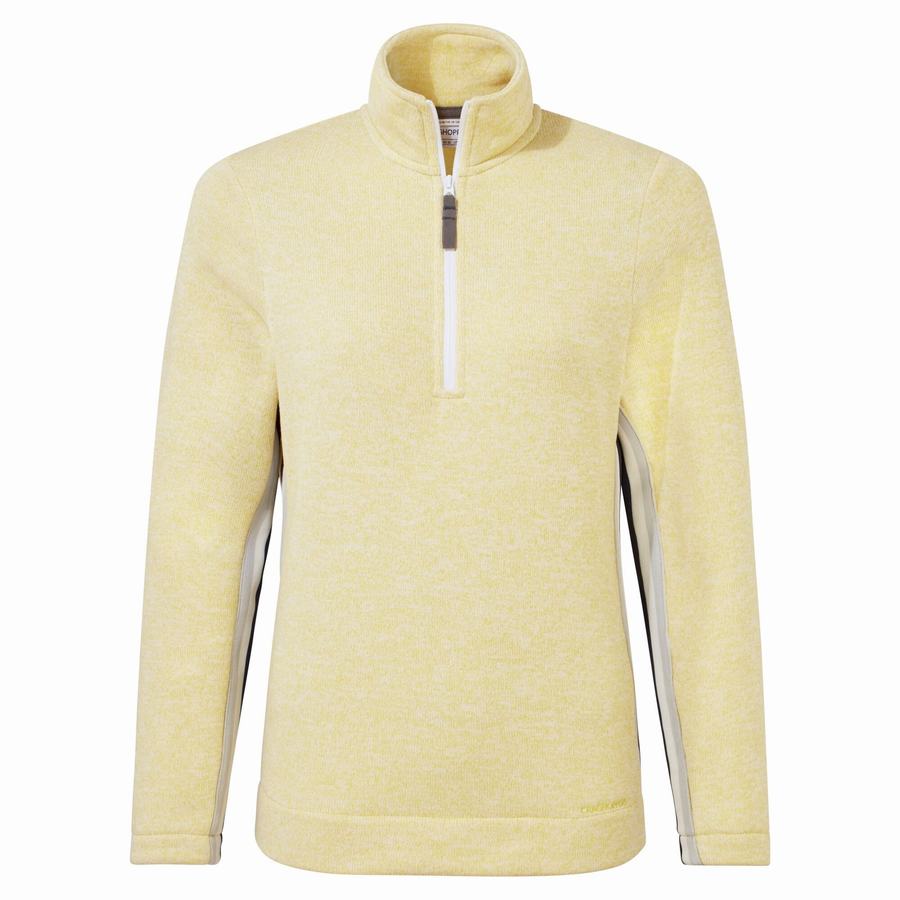 Women\'s Craghoppers Pinalla Half Zip Sweaters Yellow | KGB441HO