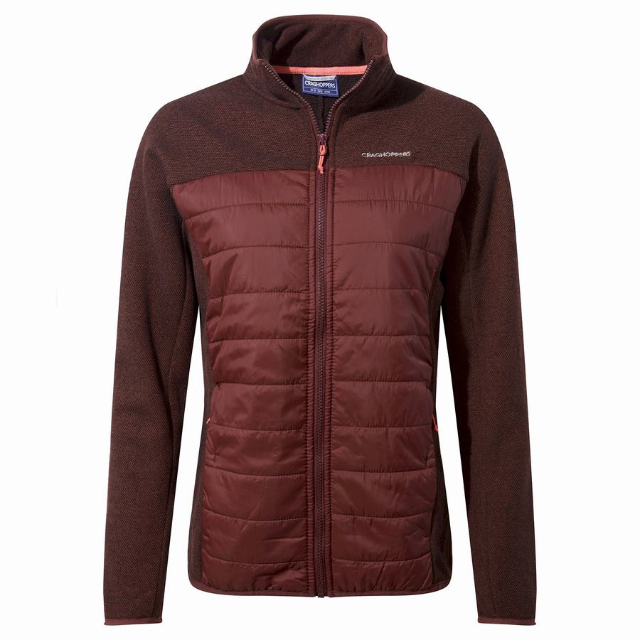 Women's Craghoppers Shanice Hybrid Jackets Dark Red | ORW9253IR