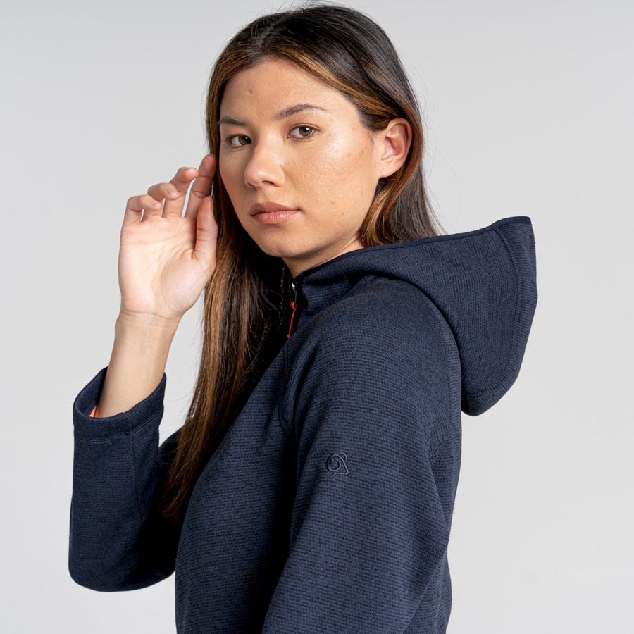 Women's Craghoppers Silvia Hooded Jackets Blue Navy | JNI9895SM