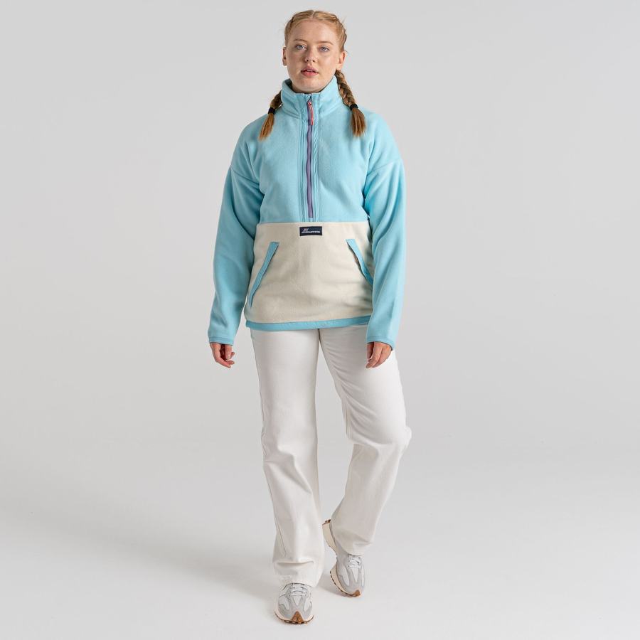 Women's Craghoppers Spindle Half Zip Sweaters Light Turquoise | OVL2062QB