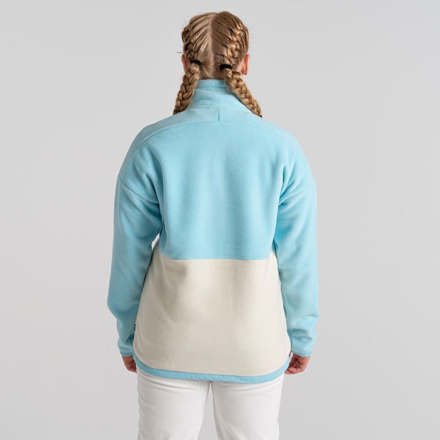 Women's Craghoppers Spindle Half Zip Sweaters Light Turquoise | OVL2062QB