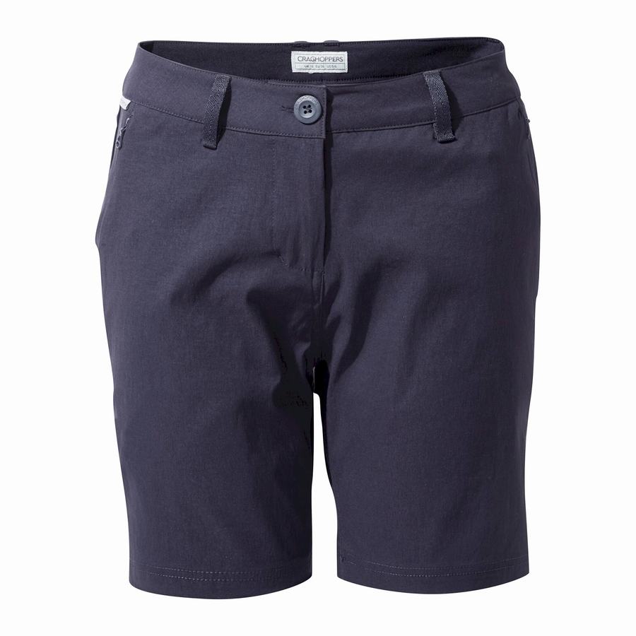 Women's Craghoppers Stretch Kiwi Pro III Shorts Navy | OPV5292BZ