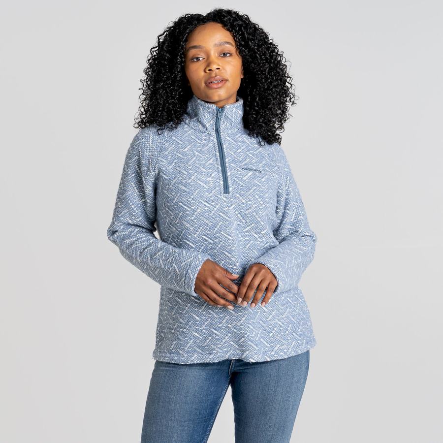 Women's Craghoppers Talladale Half Zip Sweaters Blue | SPM8521UR