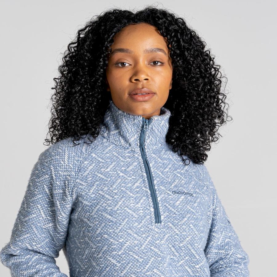 Women's Craghoppers Talladale Half Zip Sweaters Blue | SPM8521UR