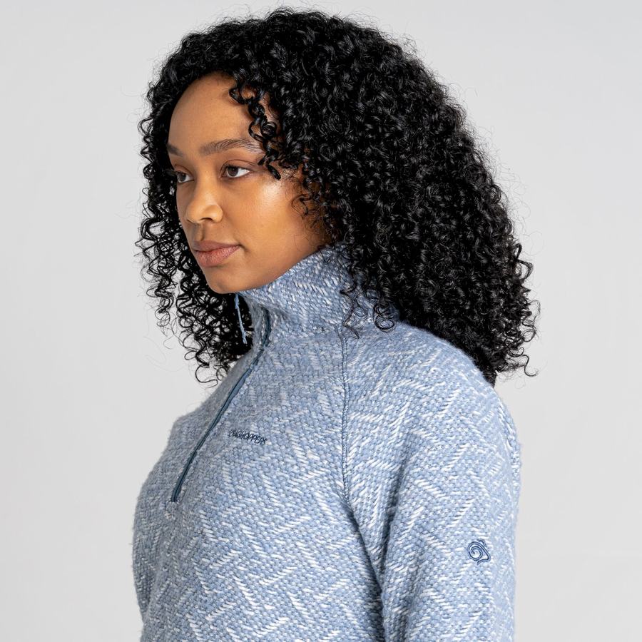 Women's Craghoppers Talladale Half Zip Sweaters Blue | SPM8521UR