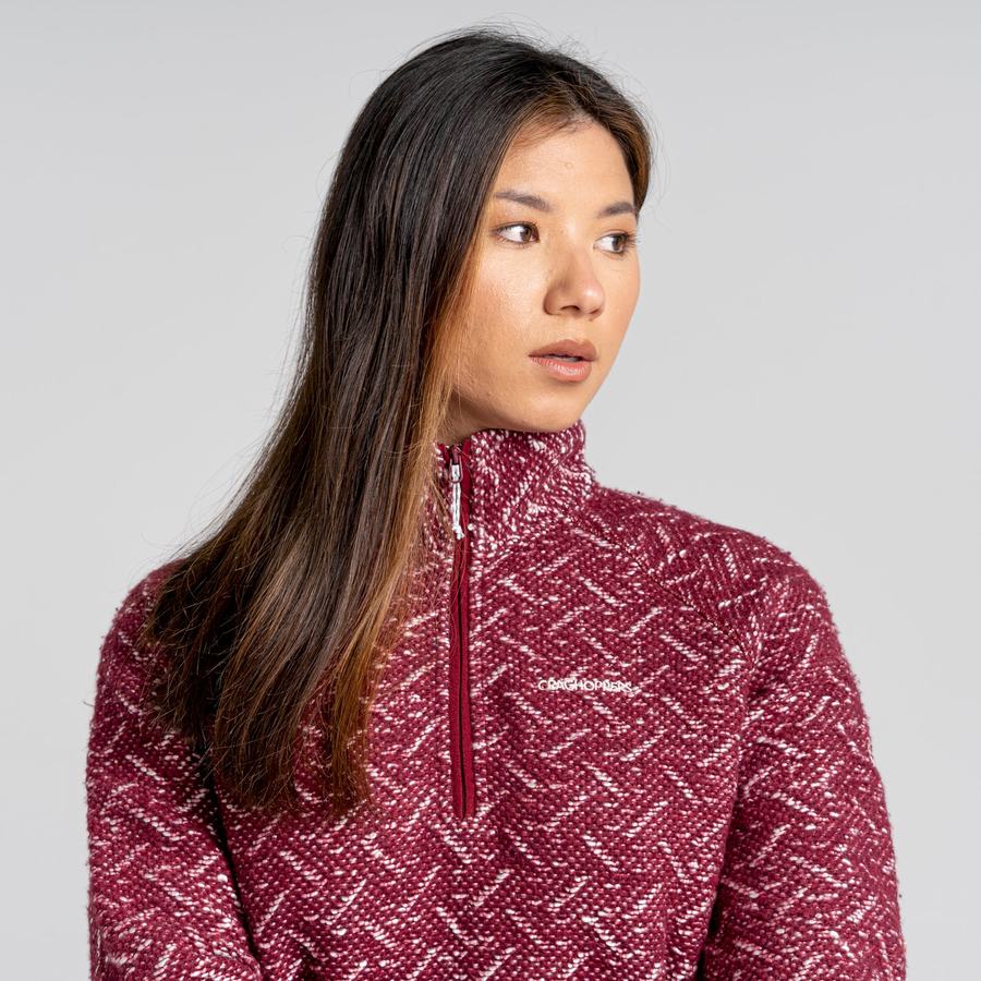 Women's Craghoppers Talladale Half Zip Sweaters Purple | UAK6780IB