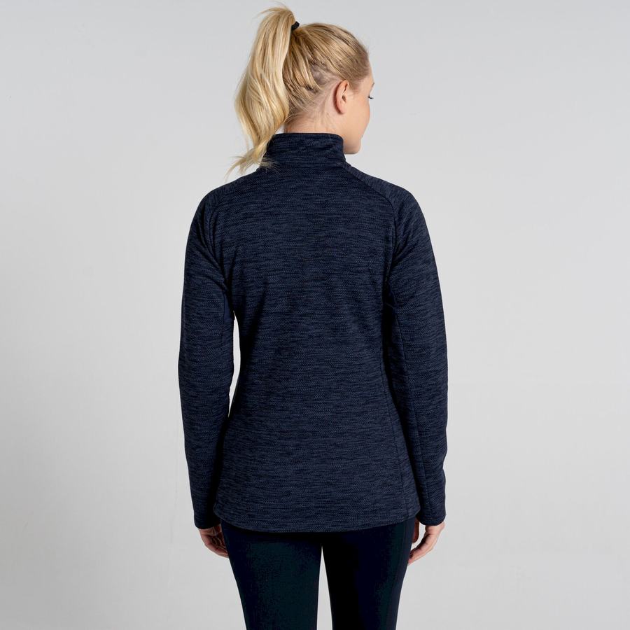 Women's Craghoppers Trina Half Zip Sweaters Blue Navy | ROC3543QZ