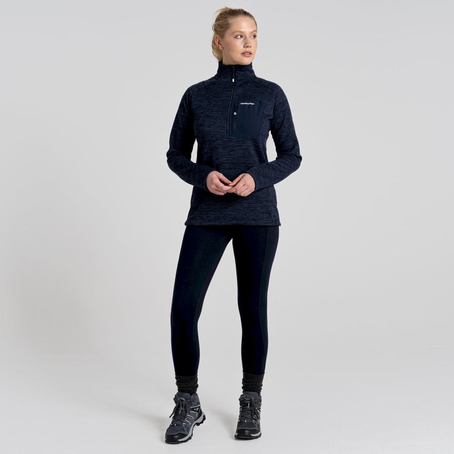 Women's Craghoppers Trina Half Zip Sweaters Blue Navy | ROC3543QZ