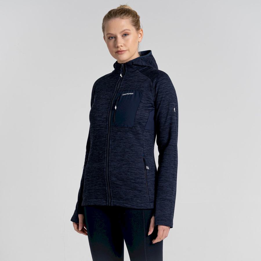 Women's Craghoppers Trina Hooded Jackets Blue Navy | IIZ1471DZ