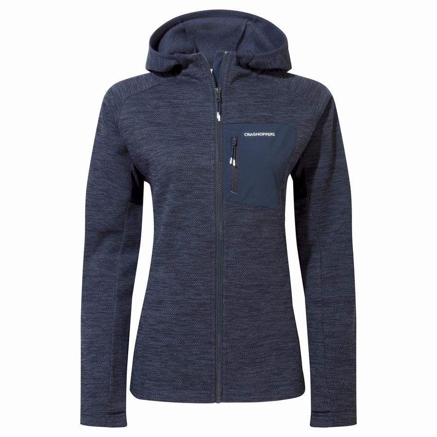 Women\'s Craghoppers Trina Hooded Jackets Blue Navy | IIZ1471DZ