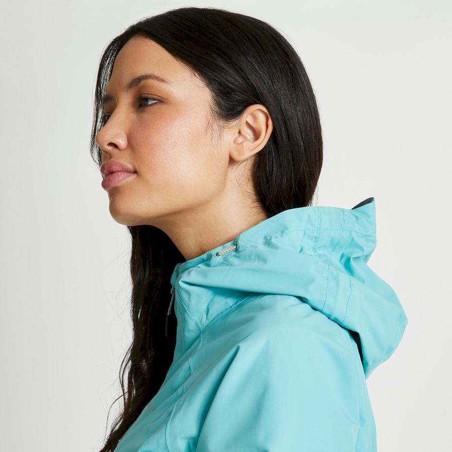 Women's Craghoppers Waterproof Atlas Jackets Turquoise | DBG2665XR