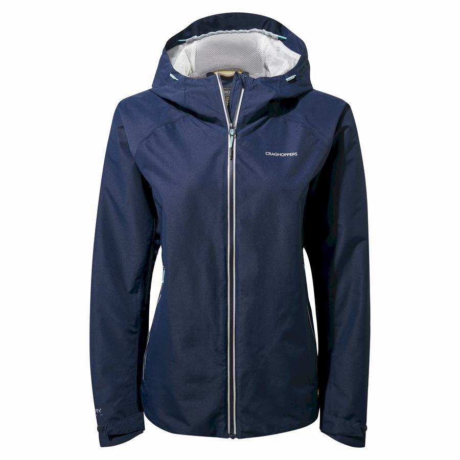 Women's Craghoppers Waterproof Atlas Jackets Blue Navy | EQM7936KI