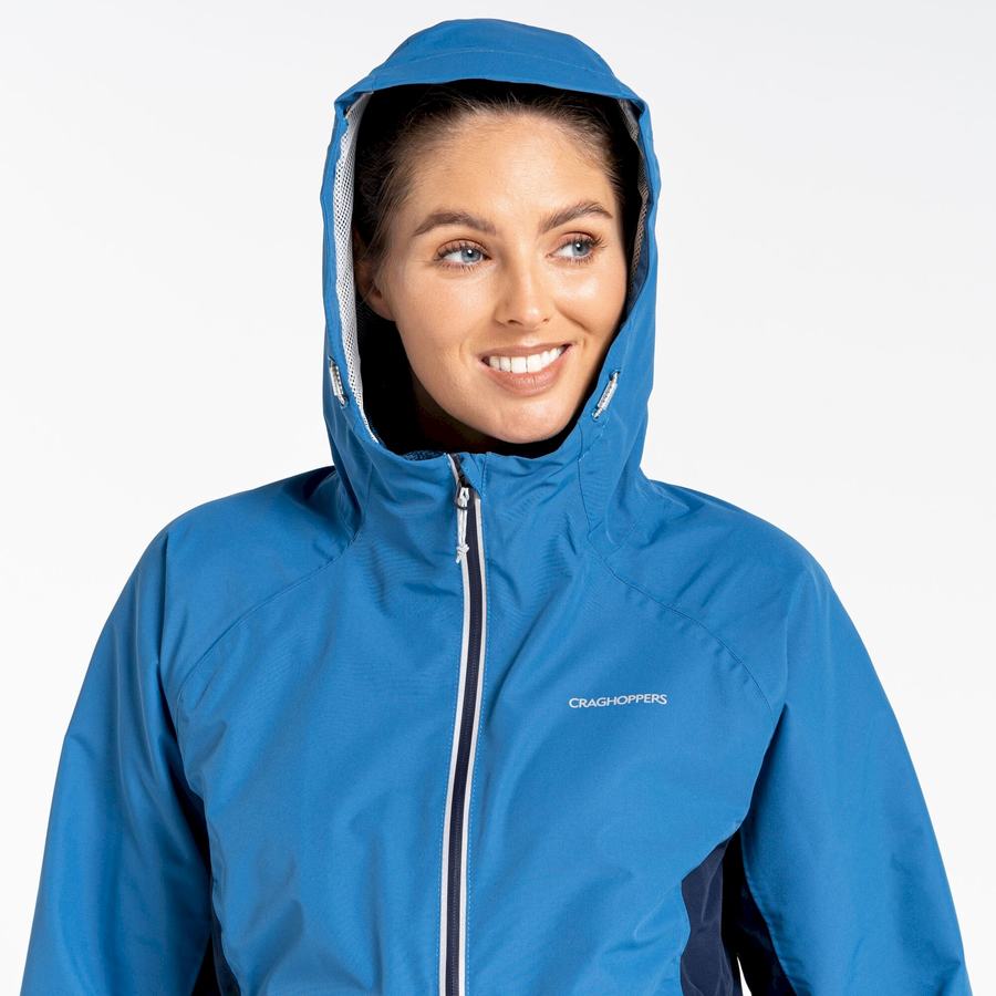 Women's Craghoppers Waterproof Atlas Jackets Blue Navy | JAN748FE