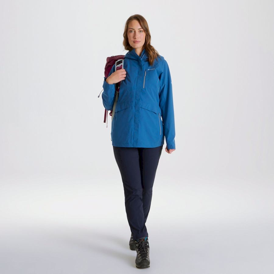 Women's Craghoppers Waterproof Caldbeck Jackets Blue | BLZ7123MK