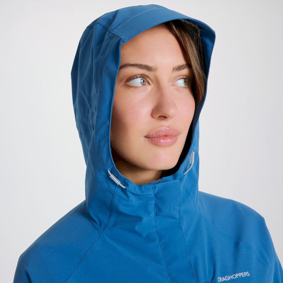 Women's Craghoppers Waterproof Caldbeck Jackets Blue | BLZ7123MK