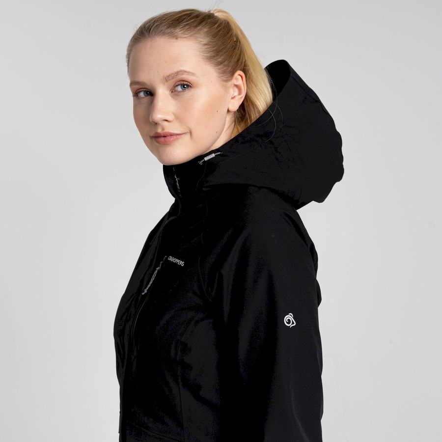 Women's Craghoppers Waterproof Caldbeck Jackets Black | KID7853OK