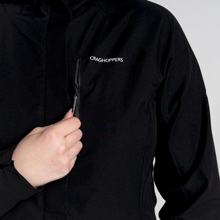 Women's Craghoppers Waterproof Caldbeck Jackets Black | KID7853OK