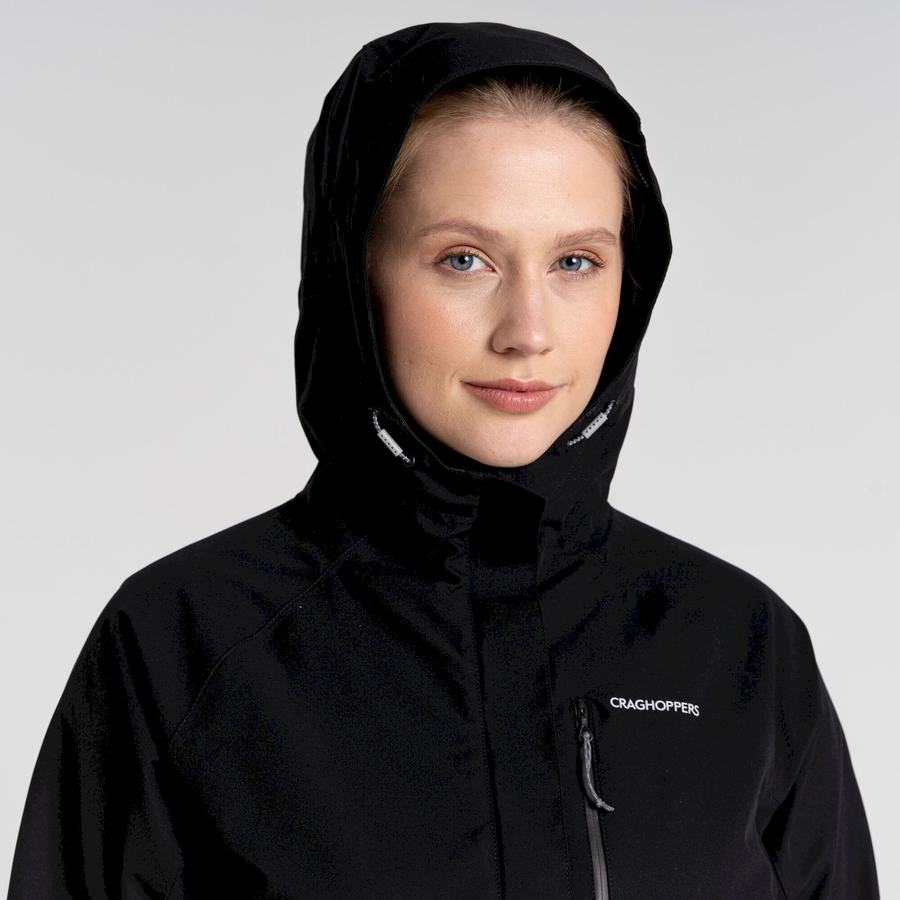 Women's Craghoppers Waterproof Caldbeck Jackets Black | KID7853OK