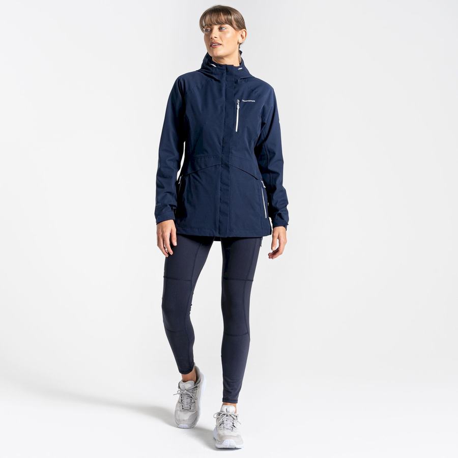 Women's Craghoppers Waterproof Caldbeck Jackets Blue Navy | NIN449XK