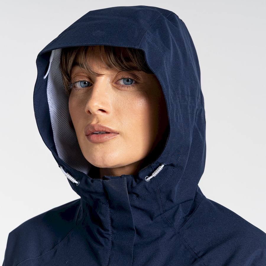 Women's Craghoppers Waterproof Caldbeck Jackets Blue Navy | NIN449XK