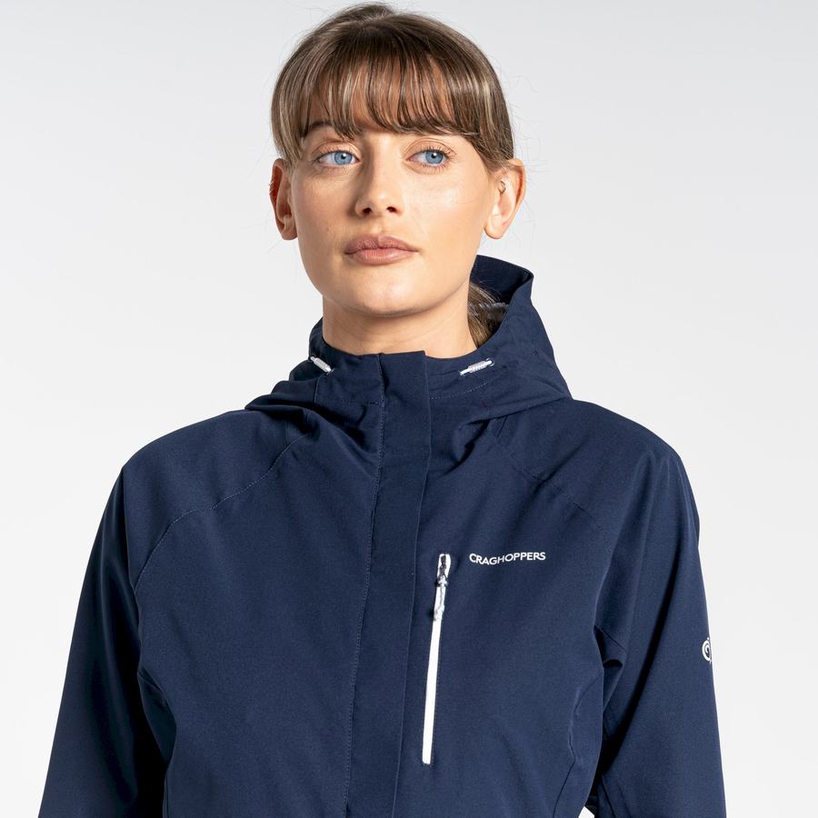 Women's Craghoppers Waterproof Caldbeck Jackets Blue Navy | NIN449XK