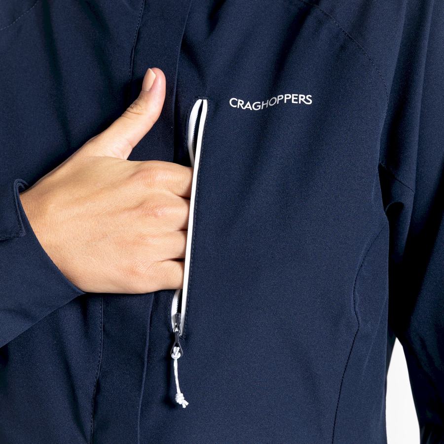 Women's Craghoppers Waterproof Caldbeck Jackets Blue Navy | NIN449XK