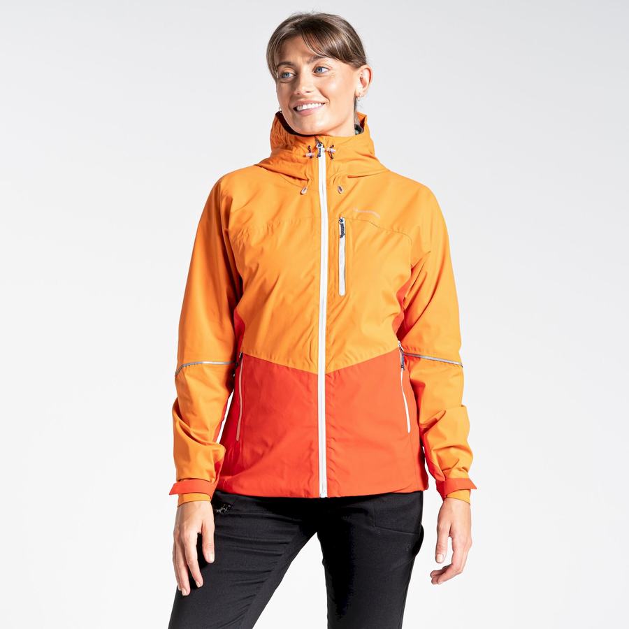 Women's Craghoppers Waterproof Dynamic Jackets Orange | JKQ9729ZH