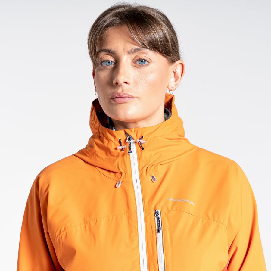 Women's Craghoppers Waterproof Dynamic Jackets Orange | JKQ9729ZH