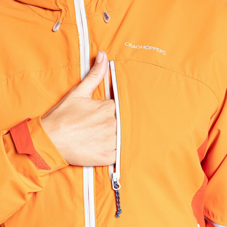 Women's Craghoppers Waterproof Dynamic Jackets Orange | JKQ9729ZH