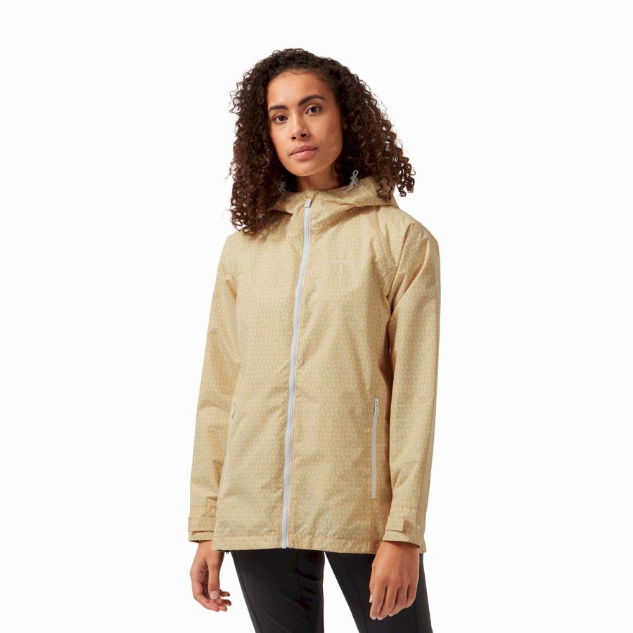 Women's Craghoppers Waterproof Laurel Jackets Yellow | EAV9112WC