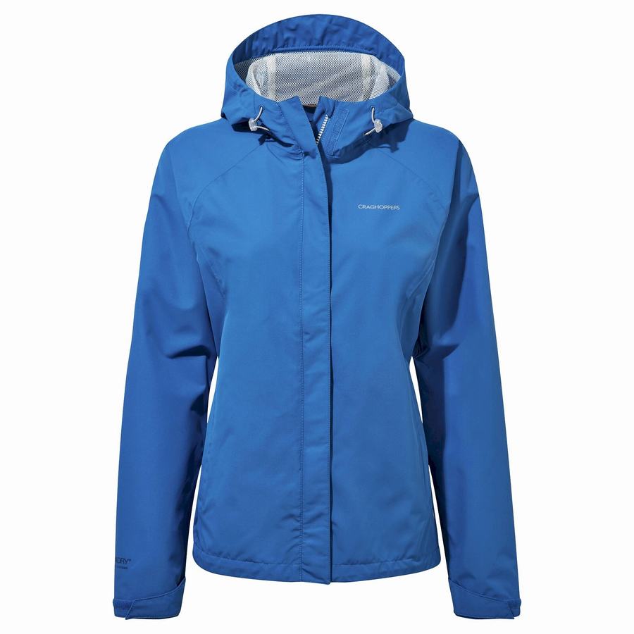 Women\'s Craghoppers Waterproof Orion Jackets Blue | VGU718SL